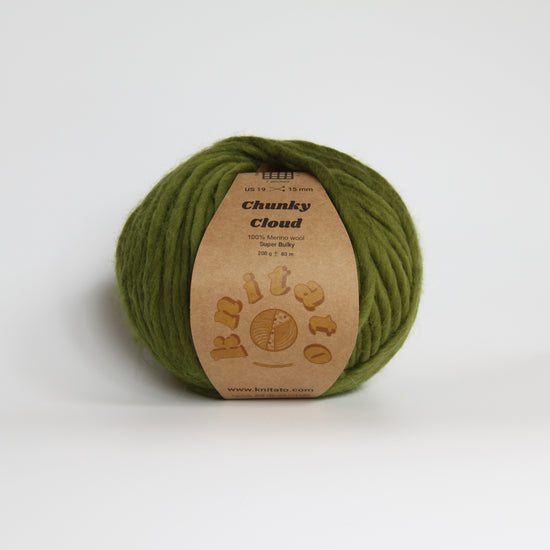 Chunky Cloud - Moss Green | Chunky Yarn | Super Bulky Merino Wool