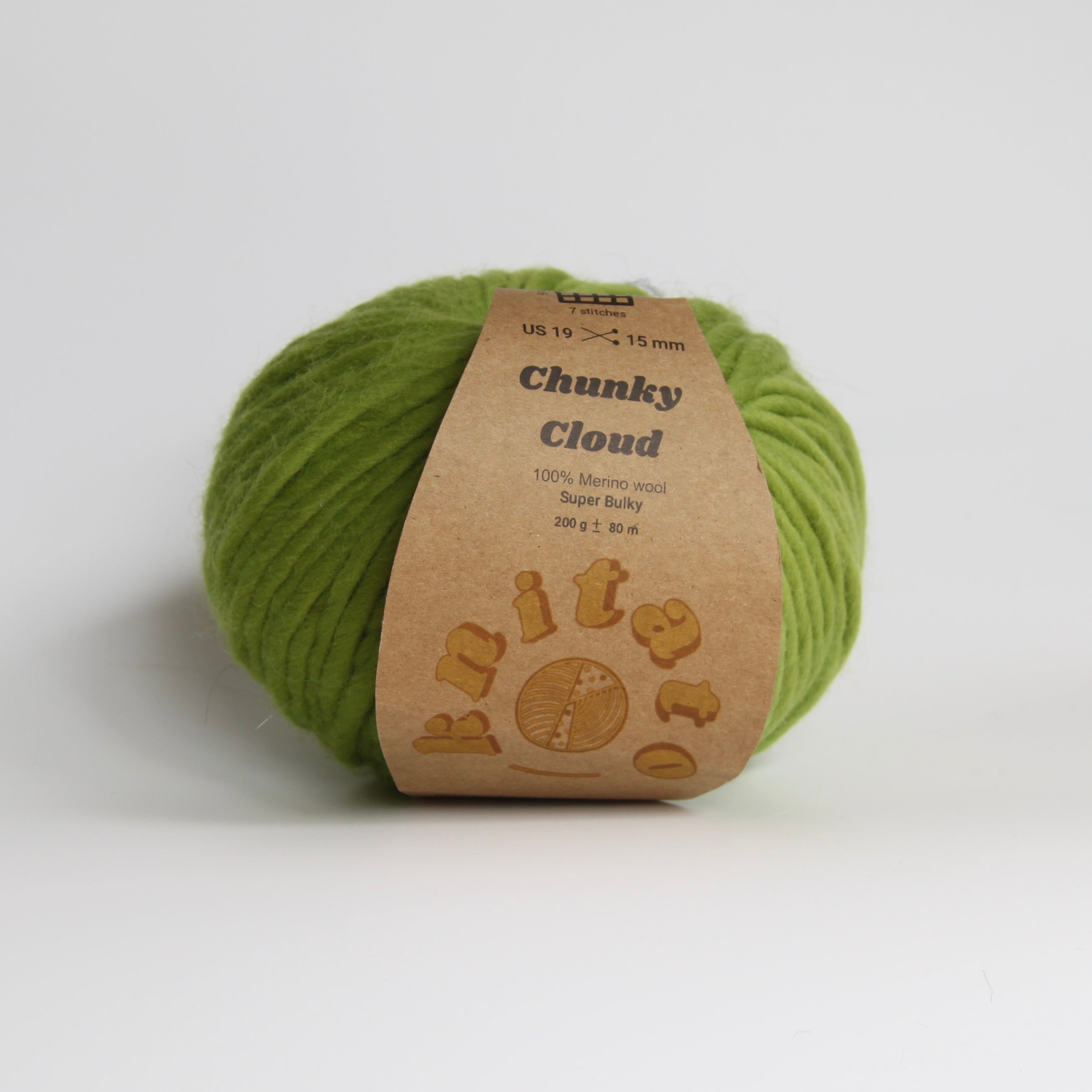 Chunky Cloud - Yellow Green | Chunky Merino Wool Yarn