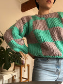 All Over Check Jumper Beginner Knit Kit