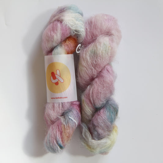 Chunky Mohair - Pink Sea | Hand Dyed Yarn
