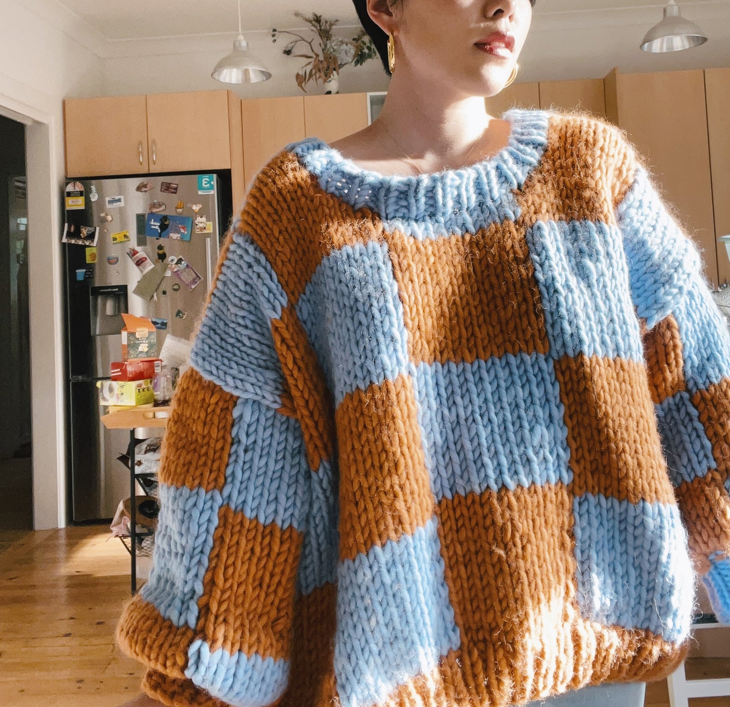 All Over Check Jumper (KNIT KIT)