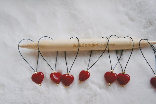 100% Handmade Stitch Markers - Heart/Smiley face/Star