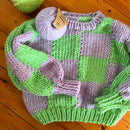 All Over Check Jumper Beginner Knit Kit