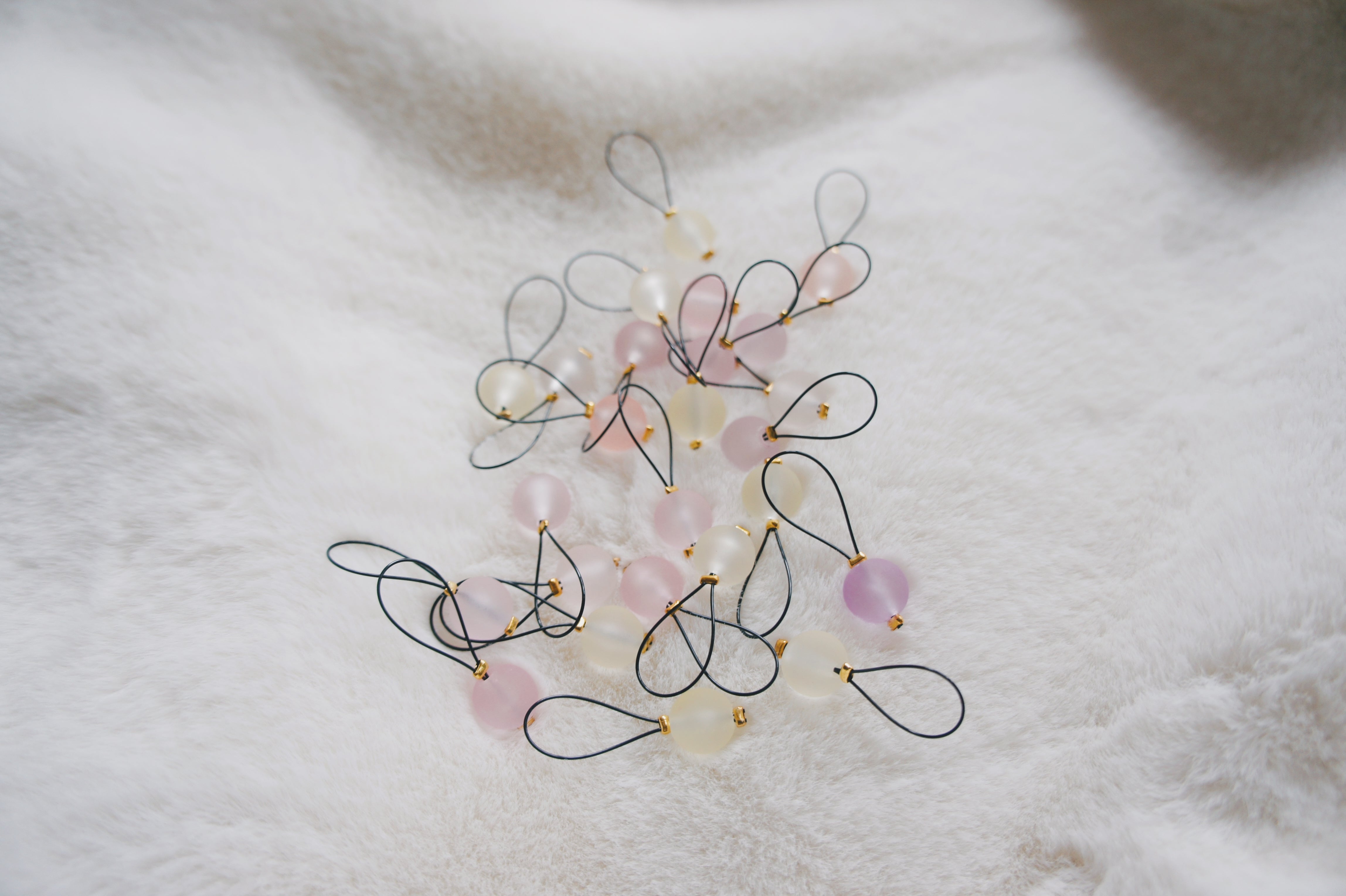 100% Handmade Stitch Markers - Pastel Bonbons (Fit needles up to size 12mm)
