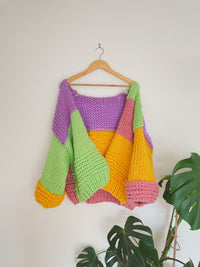 Rainbow Cardigan Beginner Knit Kit
