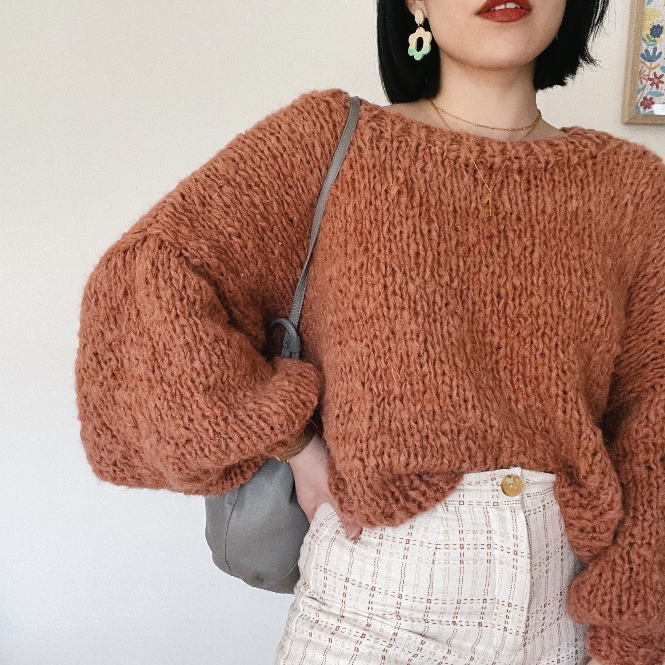 Puffy chunky outlet sweater