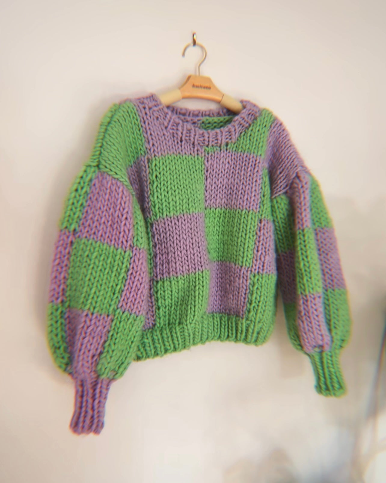 All Over Check Jumper Beginner Knit Kit