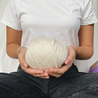 Chunky Cloud - Pearl (Off White) | Chunky Yarn | Super Bulky Merino Wool