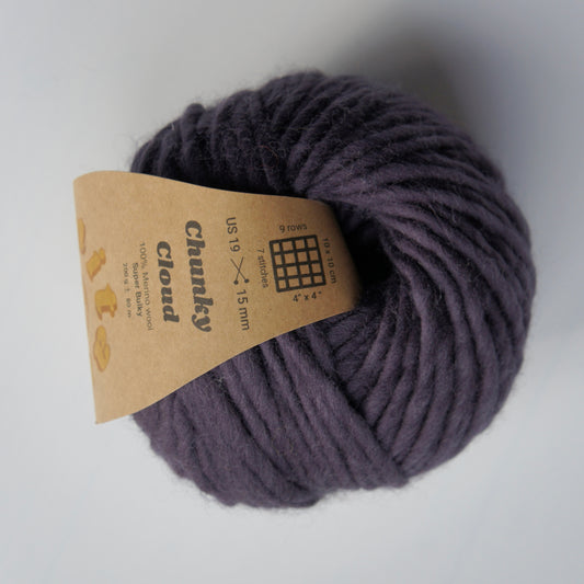 Chunky Cloud - Purple Charcoal | Chunky Merino Wool