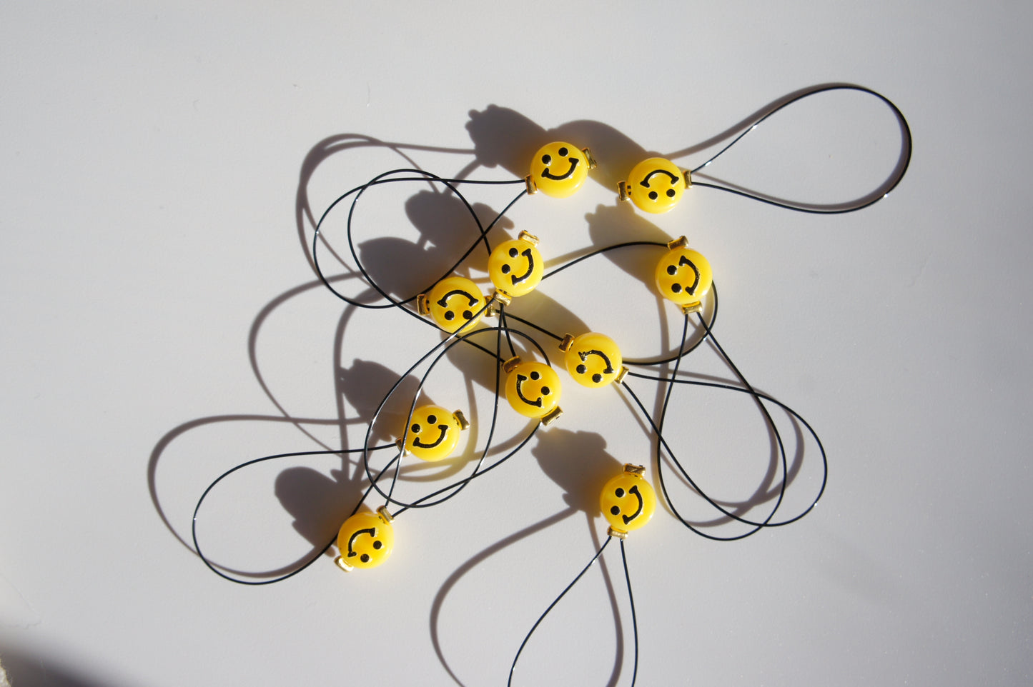 100% Handmade Stitch Markers - Heart/Smiley face/Star