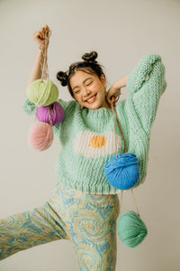 Fried Egg Sweater Beginner Knit Kit