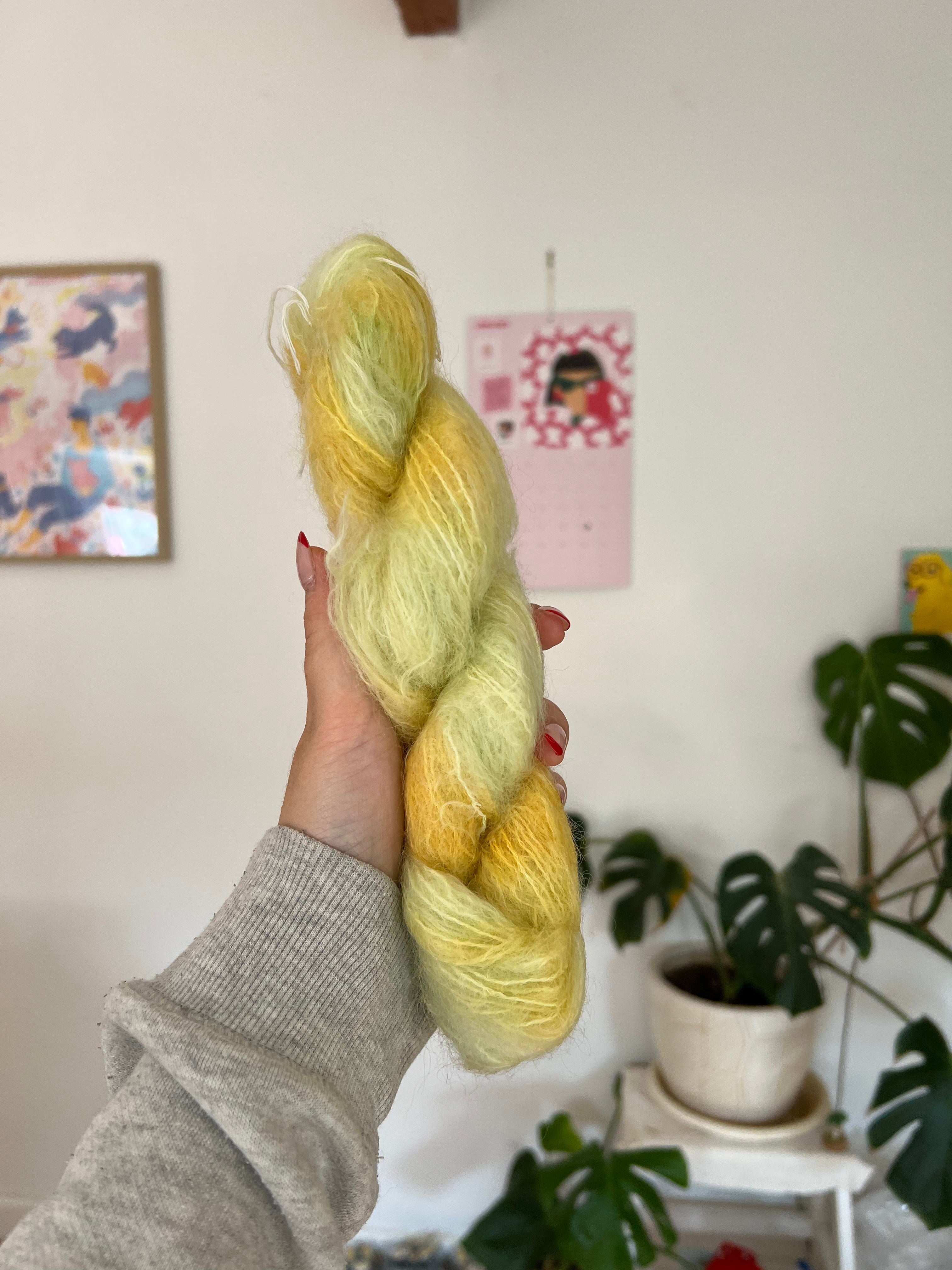Chunky Mohair - Corn Field | Hand Dyed Yarn