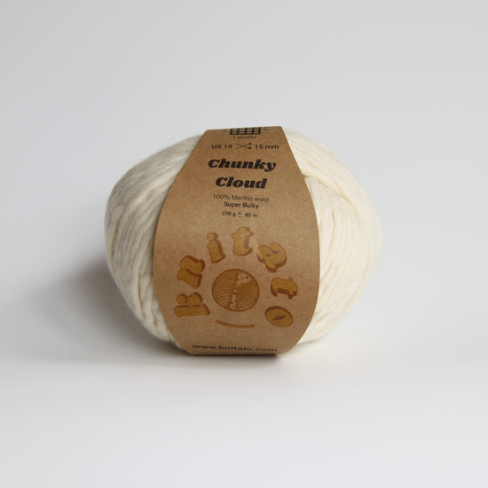 Chunky Cloud - Pearl (Off White) | Chunky Yarn | Super Bulky Merino Wool